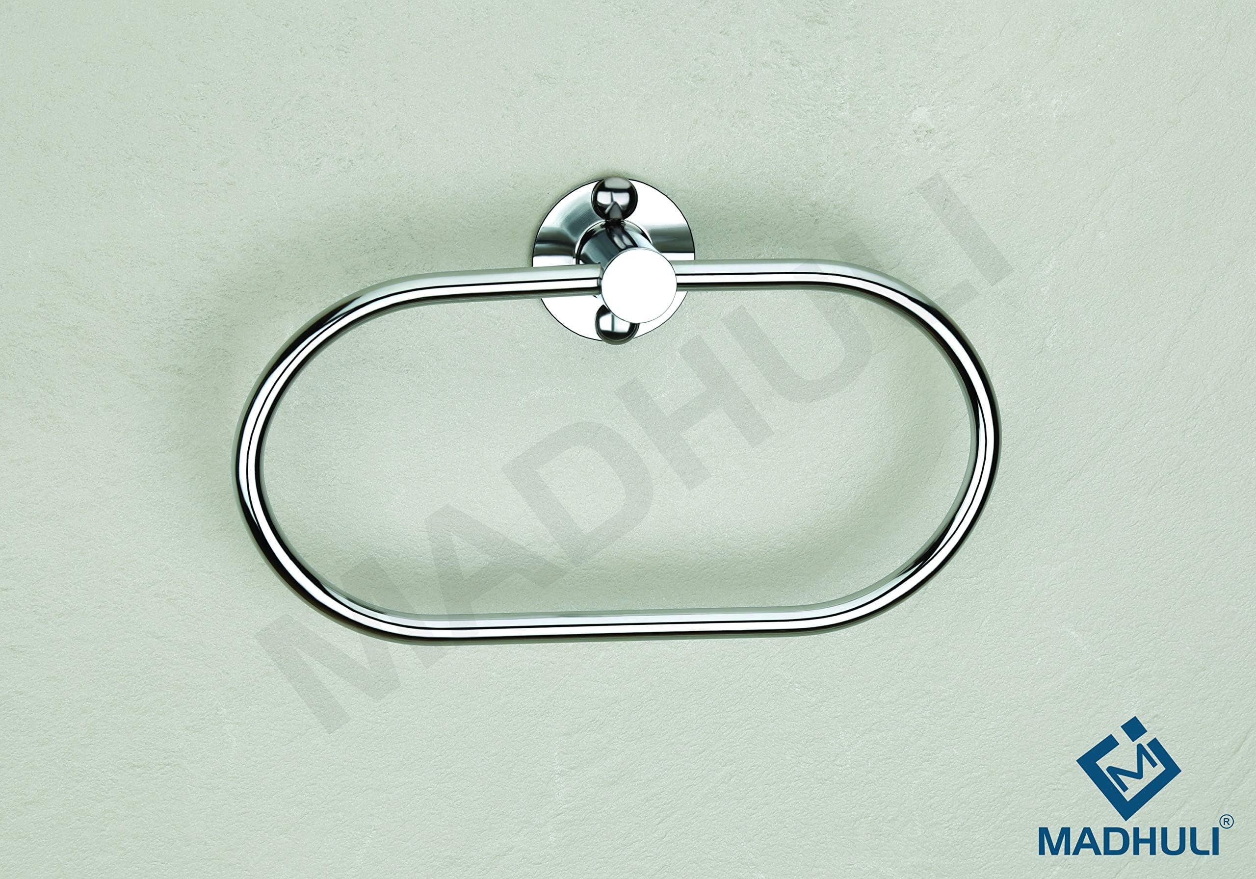 MADHULI Capsule Stainless Steel Napkin Ring for Bathroom/Towel Stand/Hanger/kichan Accessories/Napkin Holder (Chrome)