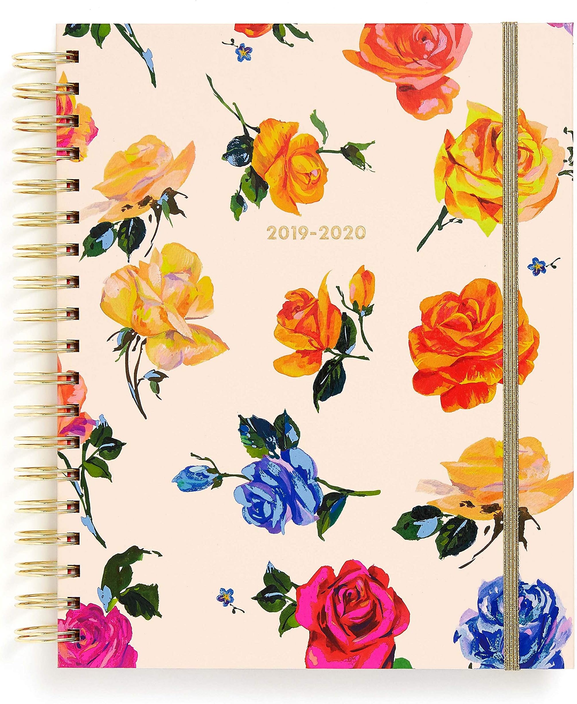 Ban.do 17 Month 2019-2020 Large Daily Planner with Weekly & Monthly Views, 10" x 8", Dated August 2019 - December 2020, Coming Up Roses