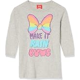 Amazon Essentials Disney | Marvel | Star Wars | Frozen | Princess Girls and Toddlers' Long-Sleeve Cotton Sweater Dresses (Previously Spotted Zebra)