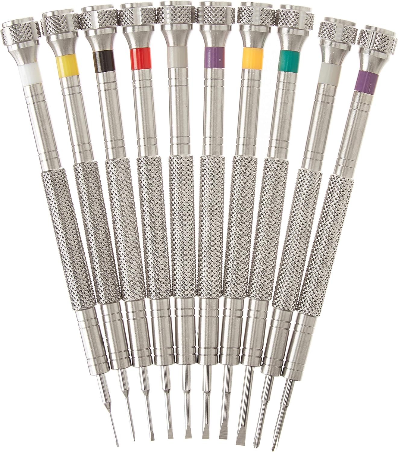 Professional Screwdriver Kit by W&S for Watches, Glasses and Accessories: (10pc Tool Set) - to Adjust, Remove, Replace and Repair - Stainless Steel Professional - 10 Piece: Watches