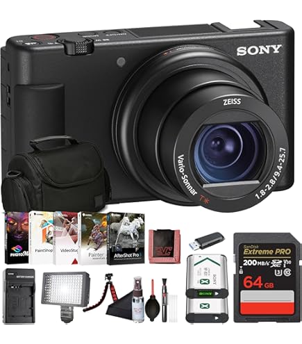 Amazon.com : Sony ZV-1 Digital Camera (Black) (DCZV1/B) + 64GB