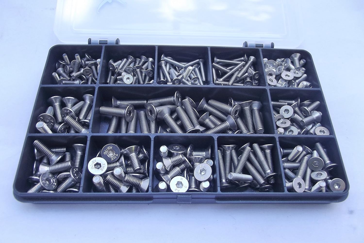 Set of 270 Assorted Allen Socket Countersunk Head Machine Screws/Bolts -DIN7991- M3, M4 and M5