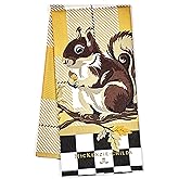 MACKENZIE-CHILDS Cotton Dish Towel, Decorative Kitchen Towel, Squirrel