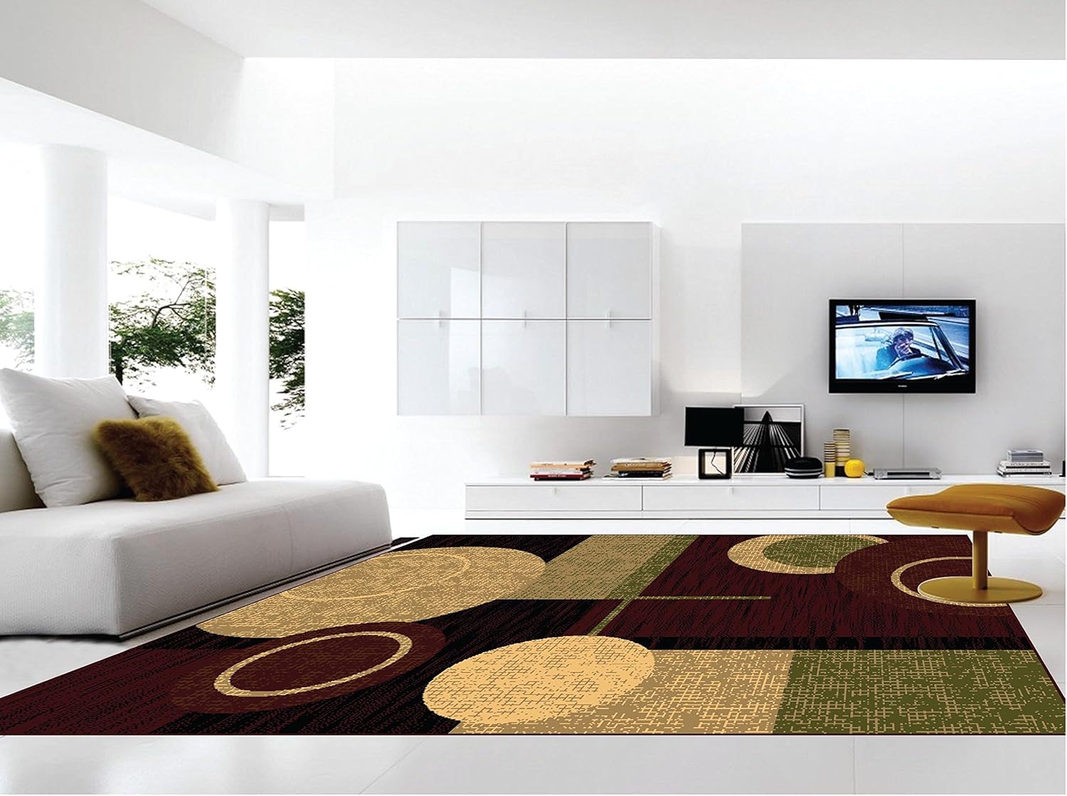 Amazon Com Msrugs Living Room Rug Area Rugs Clearance 8x10 Brown Furniture Decor