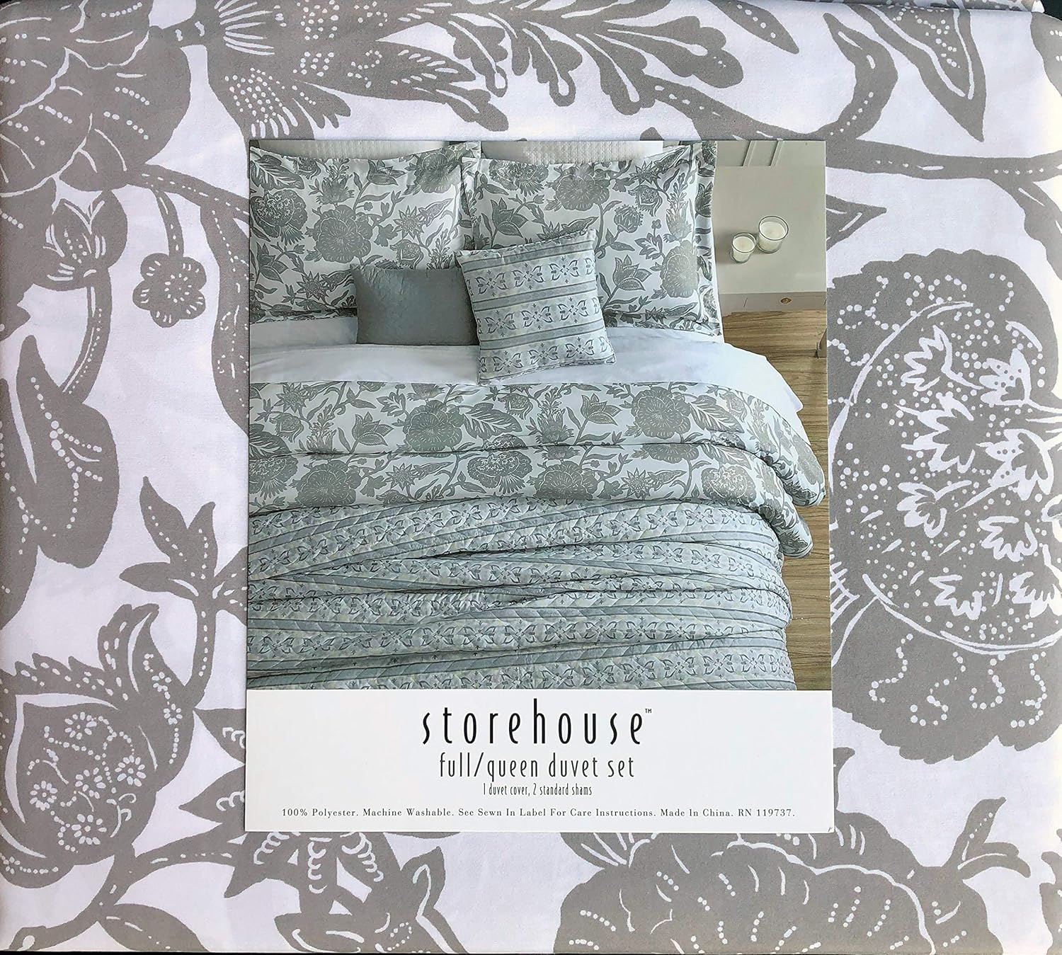 Amazon Com Floral 3pc Full Queen Cotton Duvet Set Block Print