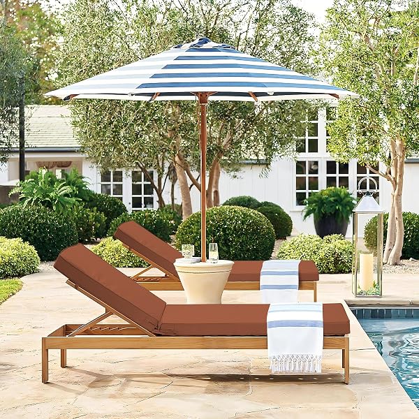 METLIV OUTDOOR CHAISE LOUNGE CUSHIONS, WATERPROOF PATIO CHAIR CUSHIONS FOR OUTDOOR FURNITURE WITH ADJUSTABLE TIES, LOUNGE CHAIR CUSHION WITH REMOVABLE COVER, 80 X 26 X 3 INCH, RED