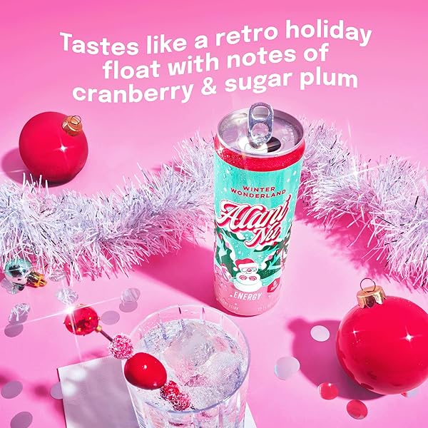 ALANI NU WINTER WONDERLAND, SUGAR FREE, LOW CALORIE ENERGY DRINKS, 200MG CAFFEINE, BIOTIN, B VITAMINS, ZERO SUGAR, 10 CALORIES, 12 FL OZ CANS, 24 PACK