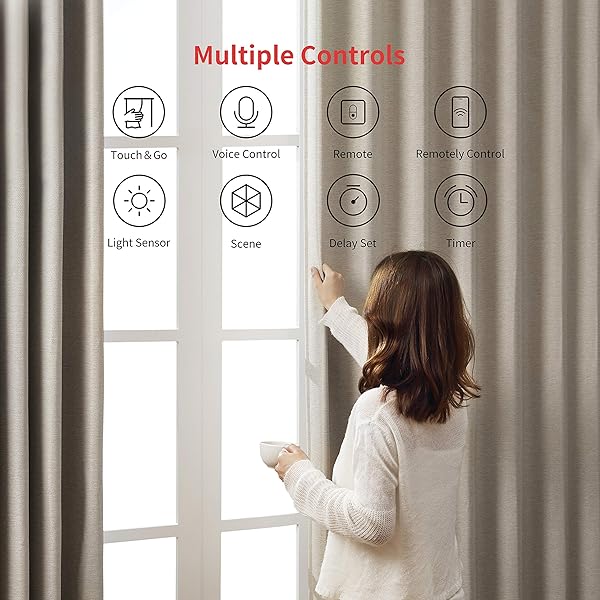 SwitchBot Curtain Smart Electric Motor   Wireless App or Automate Timer Control Add Hub MiniPlus Compatible with Alexa Google Home HomePod IFTTT I Rai White