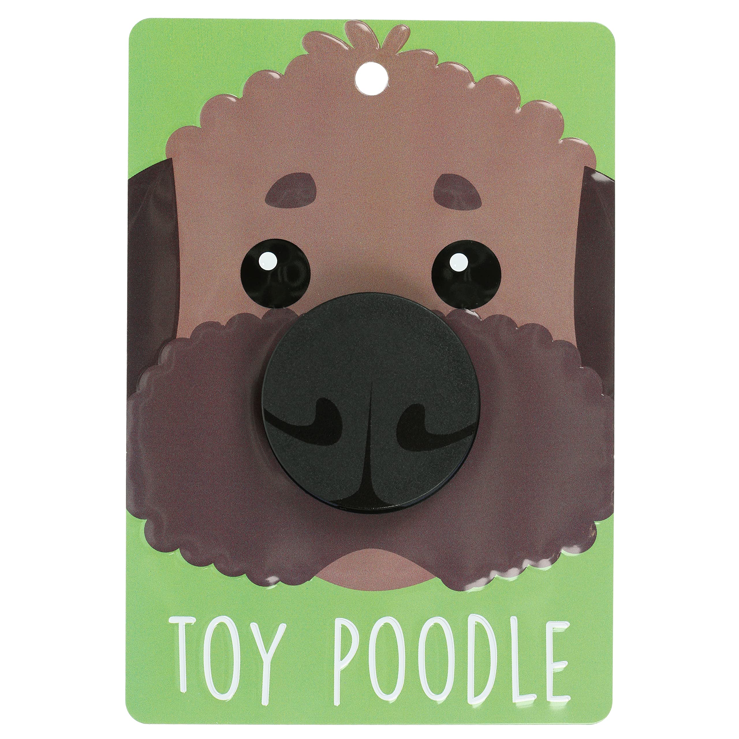 Pooch Pals Toy Poodle Brown Dog Lead Holder Wall Mounted Plaque Pop-Out Hook Hanger