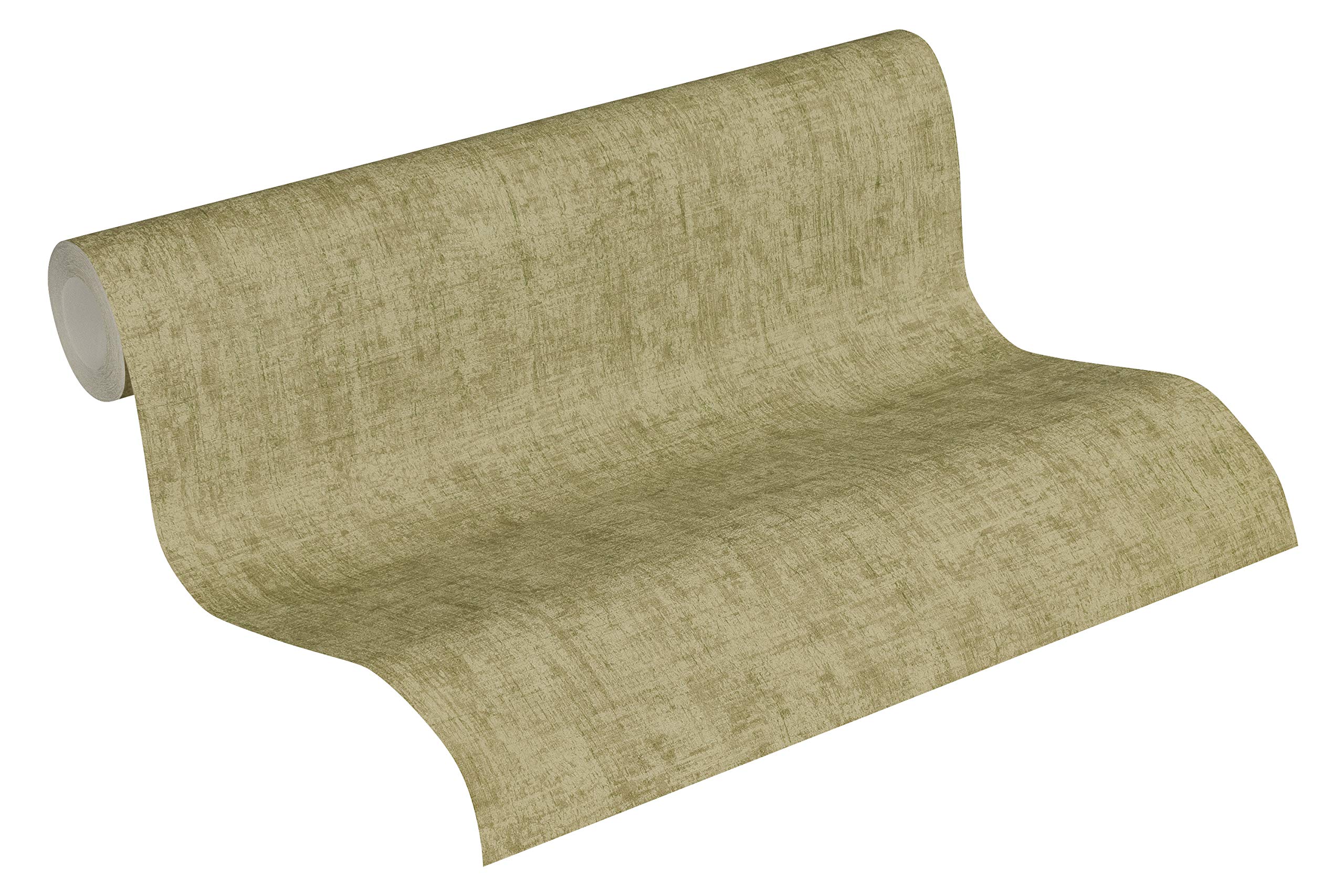 Plain Wallpaper Greenery A.S. Création Non-Woven Wallpaper 10.05 m x 0.53 m Green Made in Germany 373344 37334-4