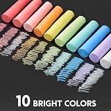 JOYIN 60 PCS Non-Toxic Washable Outdoor Jumbo Sidewalk Chalk Set 10 Colors view 3
