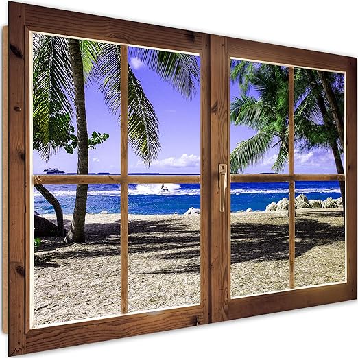 Wandbild Xxl Fenster 3d Illusion Deko Kunst Bilder Stand Mehrfarbig 120x80 Cm Amazon De Kuche Haushalt