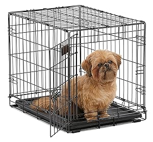 MidWest Homes for Pets Dog Crate | iCrate Single Door & Double Door Folding Metal Dog Crates | Fully Equipped