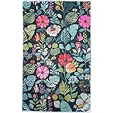 Arbioli 18” x 30” Highly Absorbent Kitchen Towels, Quick Dry Microfiber Tea Towel, Dish Towels for Kitchen Drying, Ultra Soft Premium Hand Towels (Flowers)