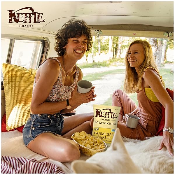 KETTLE BRAND POTATO CHIPS PARMESAN GARLIC KETTLE CHIPS, 7.5 OZ