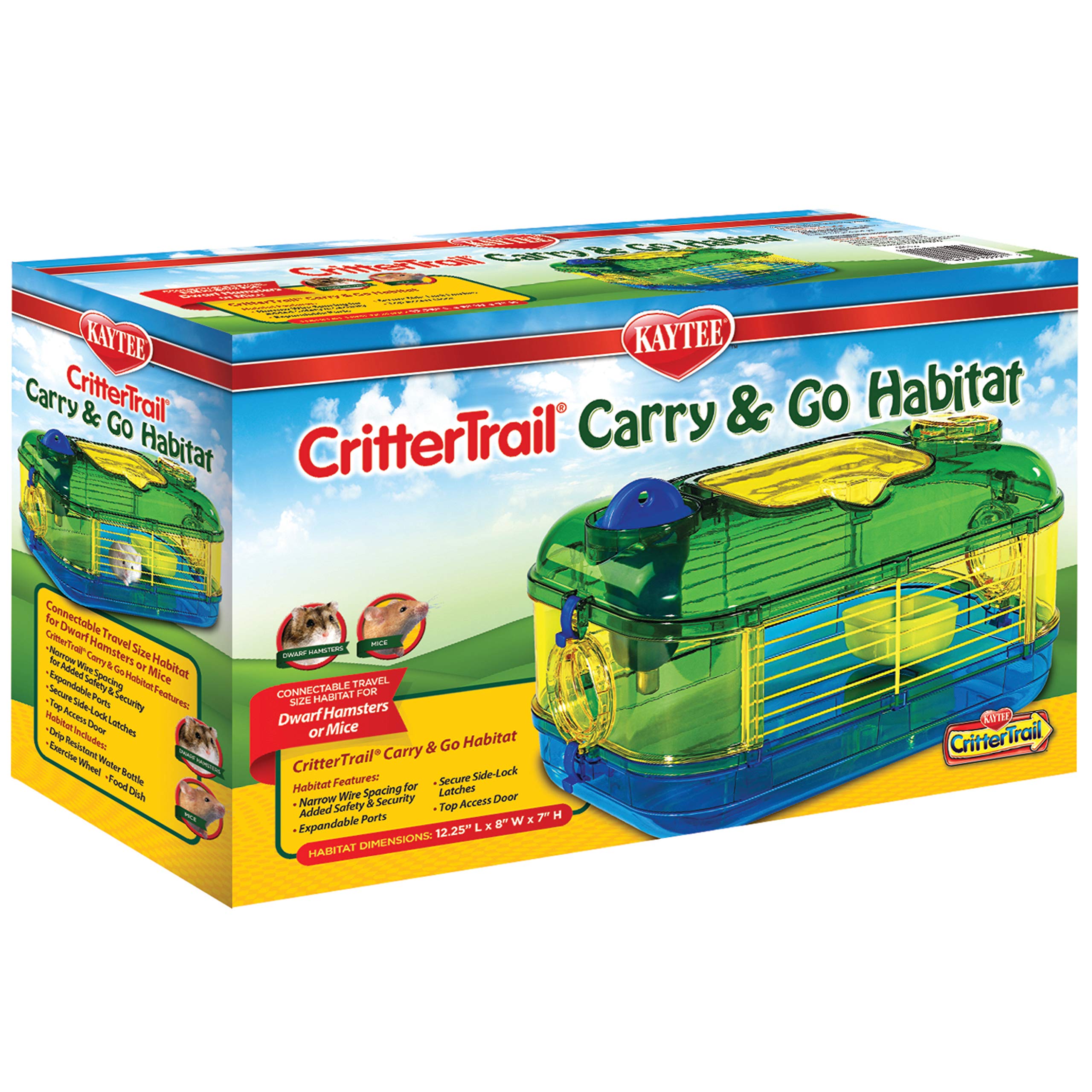 Kaytee CritterTrail Carry & Go Habitat for Pet Dwarf Hamsters, Gerbils or Mice