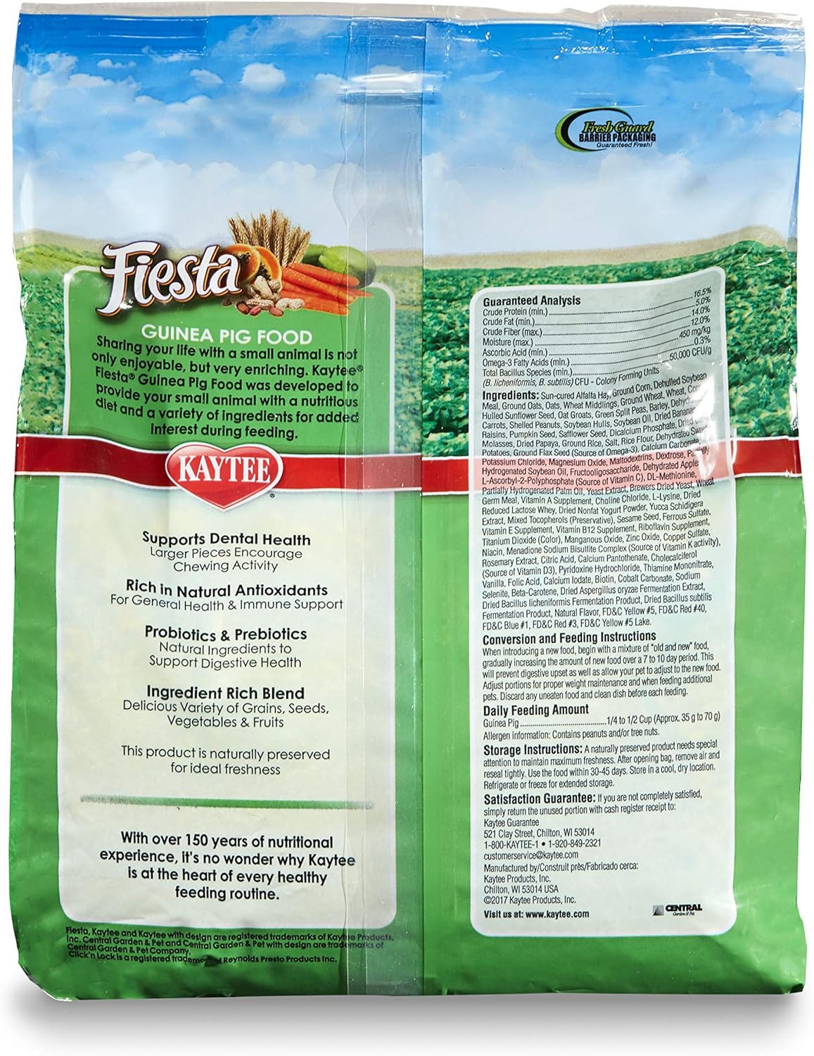 Kaytee Fiesta Guinea Pig Food, 4.5 lb : Pet Food : Pet Supplies