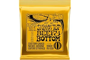 Ernie Ball Skinny Top Beefy Bottom Slinky Nickel Wound Electric Guitar Strings, 10-54 Gauge (P02216)