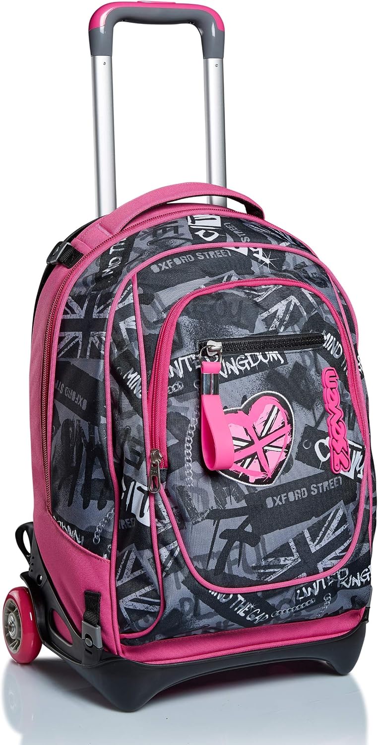Seven New Tech, Trolley, 3In1 Unisex Detachable Backpack - Kids, Pink, One Size, 35 lt