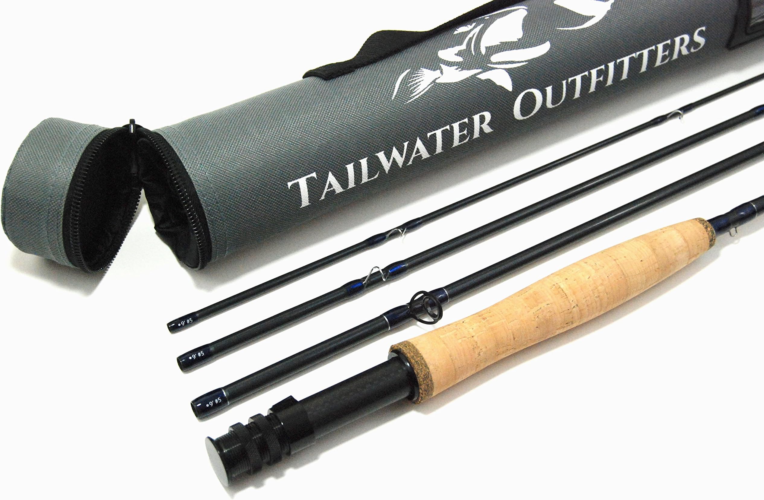 Tailwater Outfitters Toccoa Fly Rod: High Performance 4 Piece, Fast Action IM8 Graphite with Rod Tube.