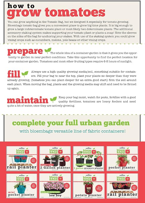 Bloem Tomate Tela Maceta Bolsa, 15 Gallon, Unión Rojo: Amazon.es ...