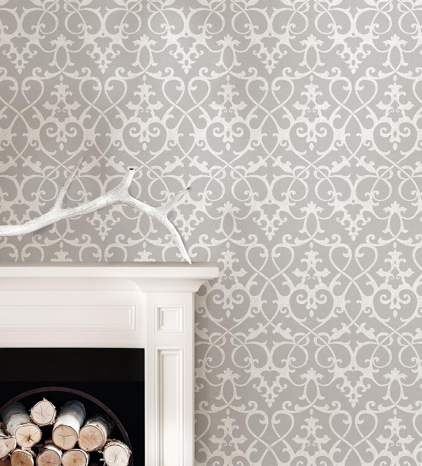Nuwallpaper Nu1699 Ironwork Grey Peel Stick Wallpaper Amazon Com
