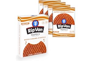 Rip Van Wafels Snack Wafels, Dutch Caramel and Vanilla, 4 Count