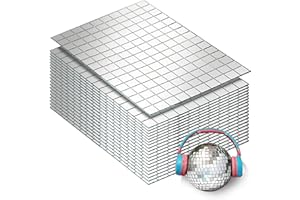 PP OPOUNT 3000 PCS Mirror Tiles Self Adhesive, 10x10mm Disco Tiles for DIY Craft, Home & Party Decoration, Sparkling Glass Mirror Mosaic Tiles for DIY Craft Decoration, Art Collage (Silver)