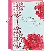 Hallmark Birthday Card for Wife (Roses with Pattern)