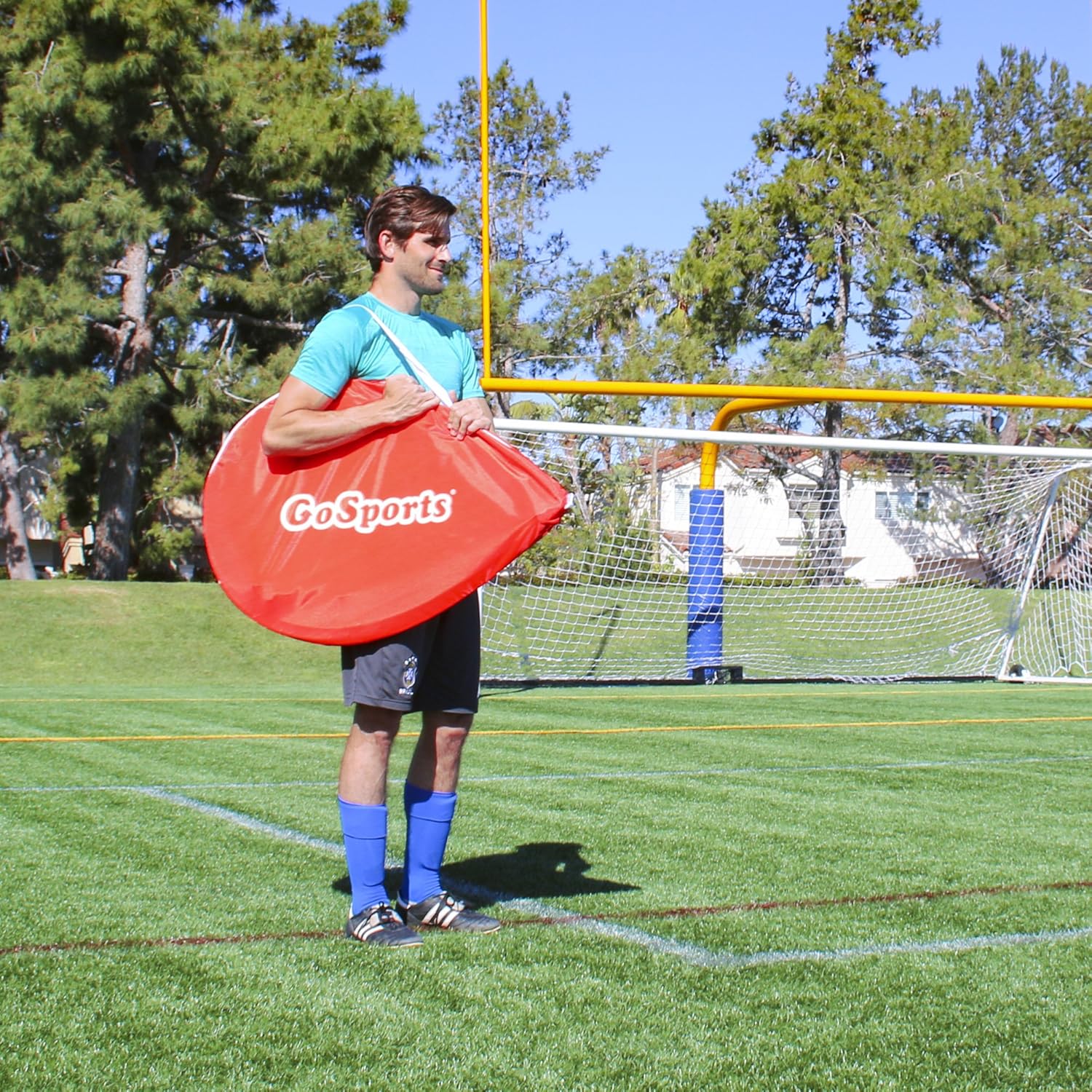 GoSports Portable Pop-Up Soccer Goal (Set of 2), Red/White, 4' : Sports & Outdoors