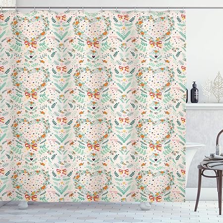 Amazon Com Ambesonne Shabby Flora Shower Curtain Vintage Country