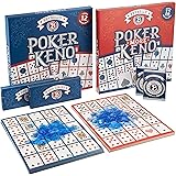 MBGBrybelly Poker Keno and More Poker Keno Bundle - 24 Players Complete Game and Expansion Pack - 24 Game Boards, 2 Decks of