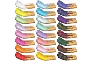 JaGely 16 Pairs Ice Cream Arm Sleeves for Kids UV Sun Protection Football Basketball Baseball Compression Long Sleeves Youth