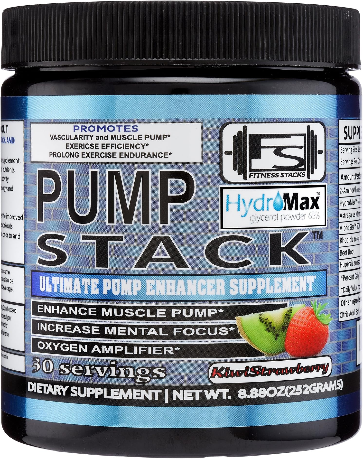 Pump Stack - Pump Enhancer - Non Stimulant Pre Workout - Energy Boost - Insane Focus - Enhanced Muscular Recovery - Improved Mental Functioning - Stimulant Free Pre Workout - Nitric Oxide Booster