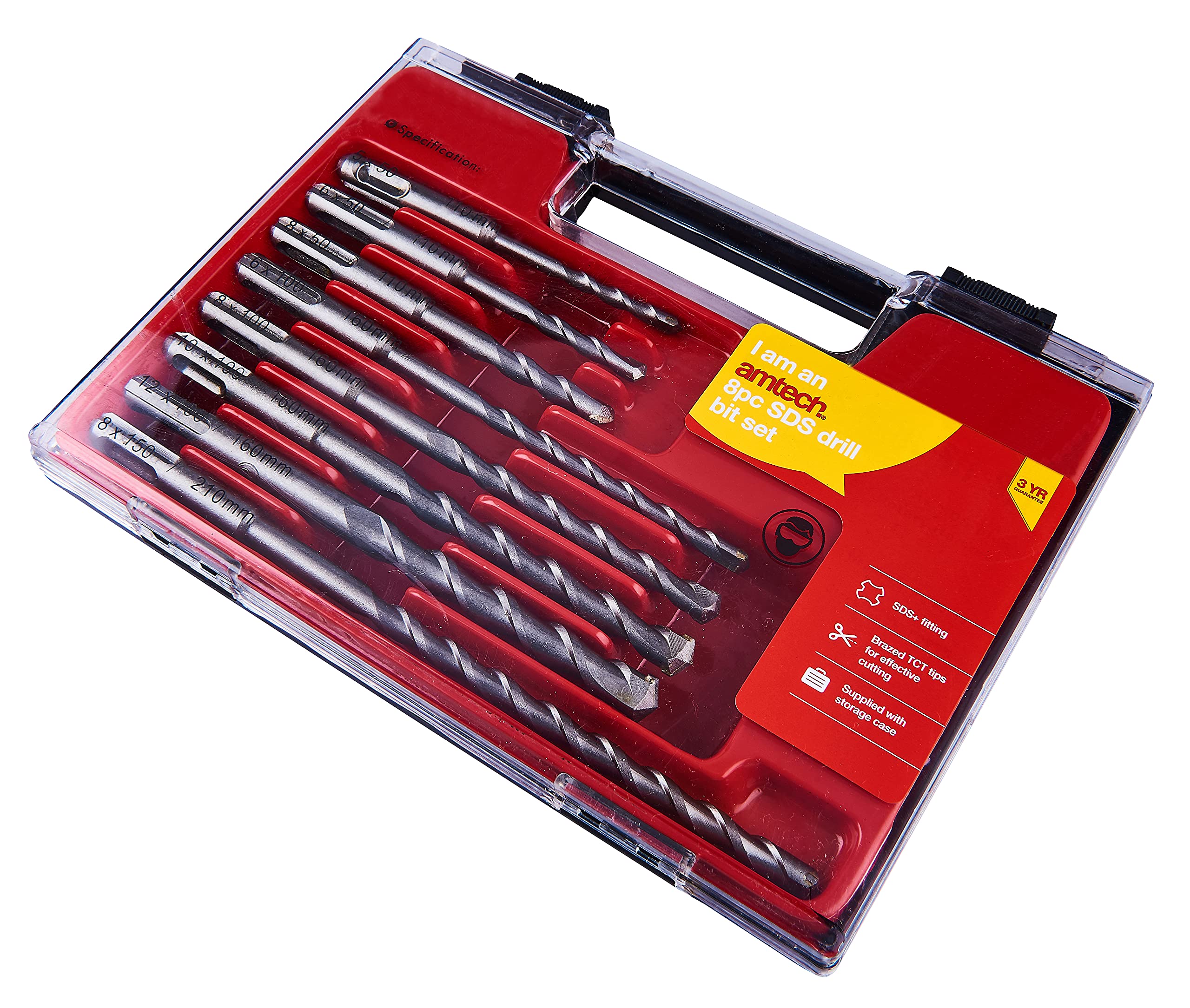 Amtech F0925 8 Piece SDS drill bit set