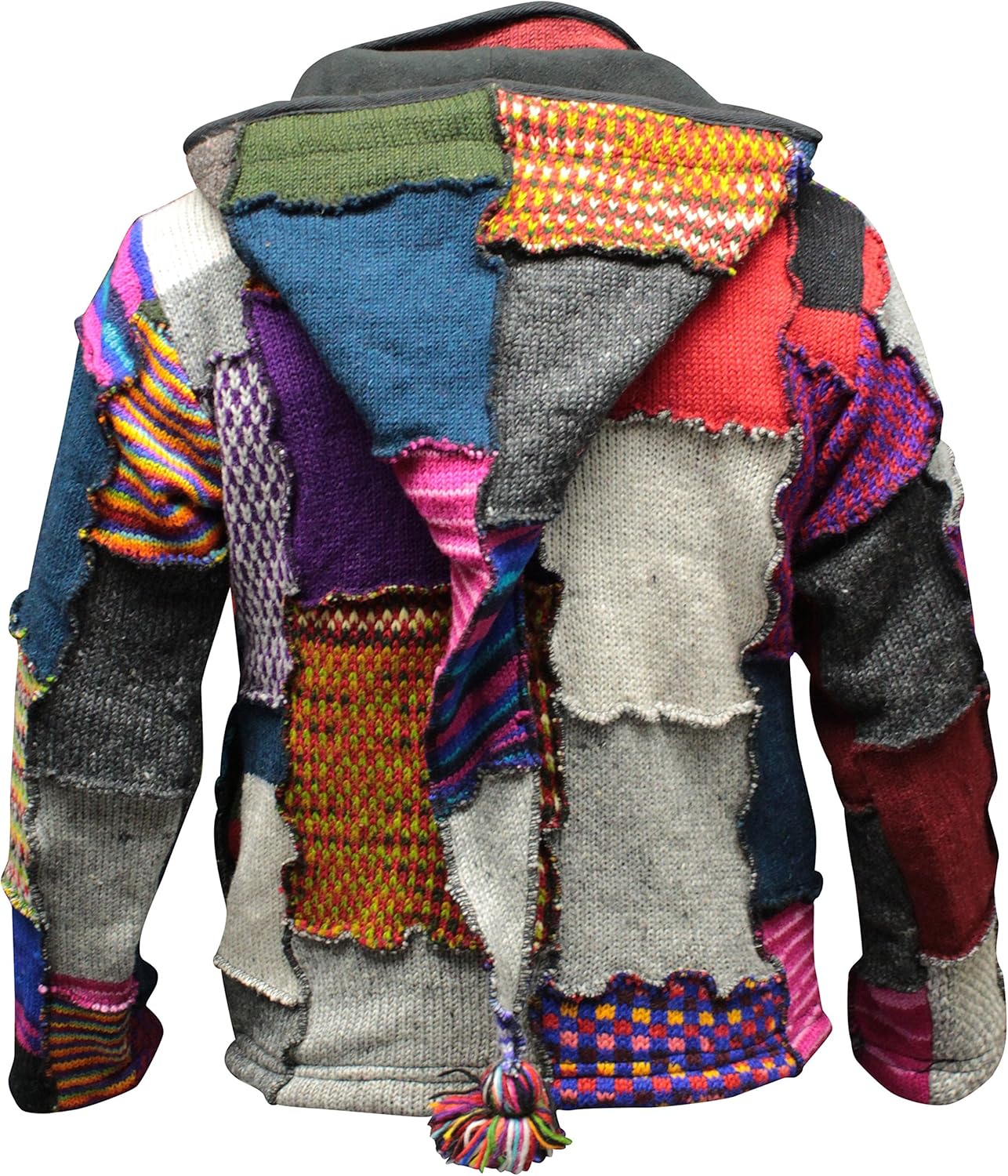 Shopoholic Fashionen's Tye Dye Patchwork Hippie Veste Doublé Polaire