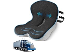 leqsdijk Seat Cushion for Truck Driver, Memory Foam Truck Seat Cushion with L-Shaped Ergonomic Design, Lumbar Support Pillow & Tailbone Pain Relief for Long Driving, Semi Truck Accessories
