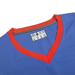 Pullonsy Plain Blue Football Jerseys for Men Unisex