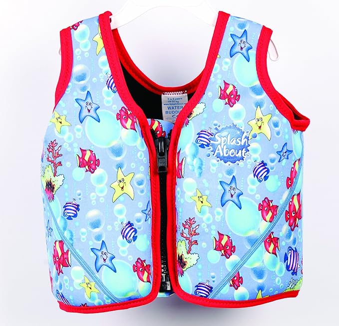 Splash About Kids Neoprene Float Jacket with Adjustable Buoyancy Fish