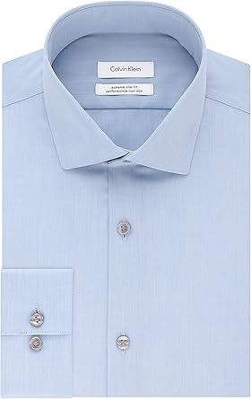 calvin klein men's dress shirts non iron slim fit solid
