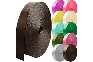 Grosun Nylon Webbing 1 inch 1.5 inch 2 inch Webbing Nylon Strap Nylon Belt, 10 25 50 3.3 Yards Webbing