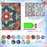 pearoft Diamond Art Notebook Kit for Kids 5-12 Mandala 2 Pack PU Cover view 6