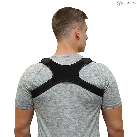 QuaPro24 - Geradehalter zur Haltungskorrektur für eine aufrechte Körperhaltung - Rückenbandage für Damen und Herren - Rückens