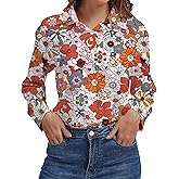 DAOAO Womens Button Down Blouse Long Sleeve Tops for Women Ladies Collared Shirt Dressy Casual Work 2025 Trendy