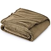 Bedsure GentleSoft Fleece Blanket Twin Size Camel - 300GSM Lightweight Plush Fuzzy Cozy Soft Warm Blanket for Bed, Sofa, Couch, Travel, Camping, 60x80 inches
