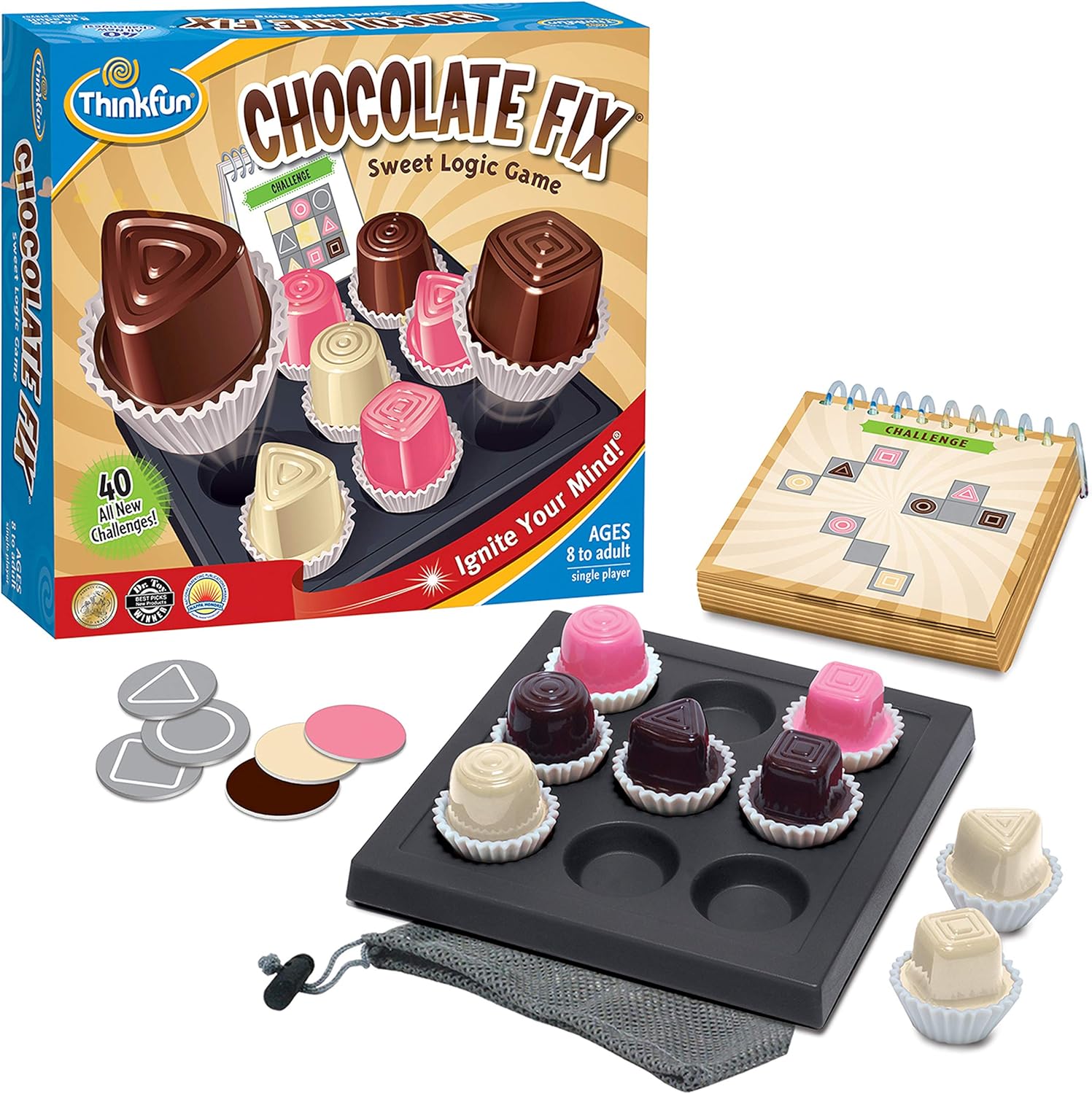 Think Fun Chocolate Fix Juego de Habilidad, Multicolor (Ravensburger 76330) , Modelos/colores Surtidos, 1 Unidad