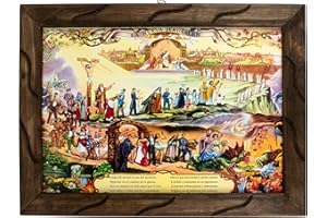 mrcjsales - The New Jerusalem - Religious Art – Rustic Frame, Symbolizes Hope & Love, Mexican Design, Unique Home Decor & Meaningful Gift!