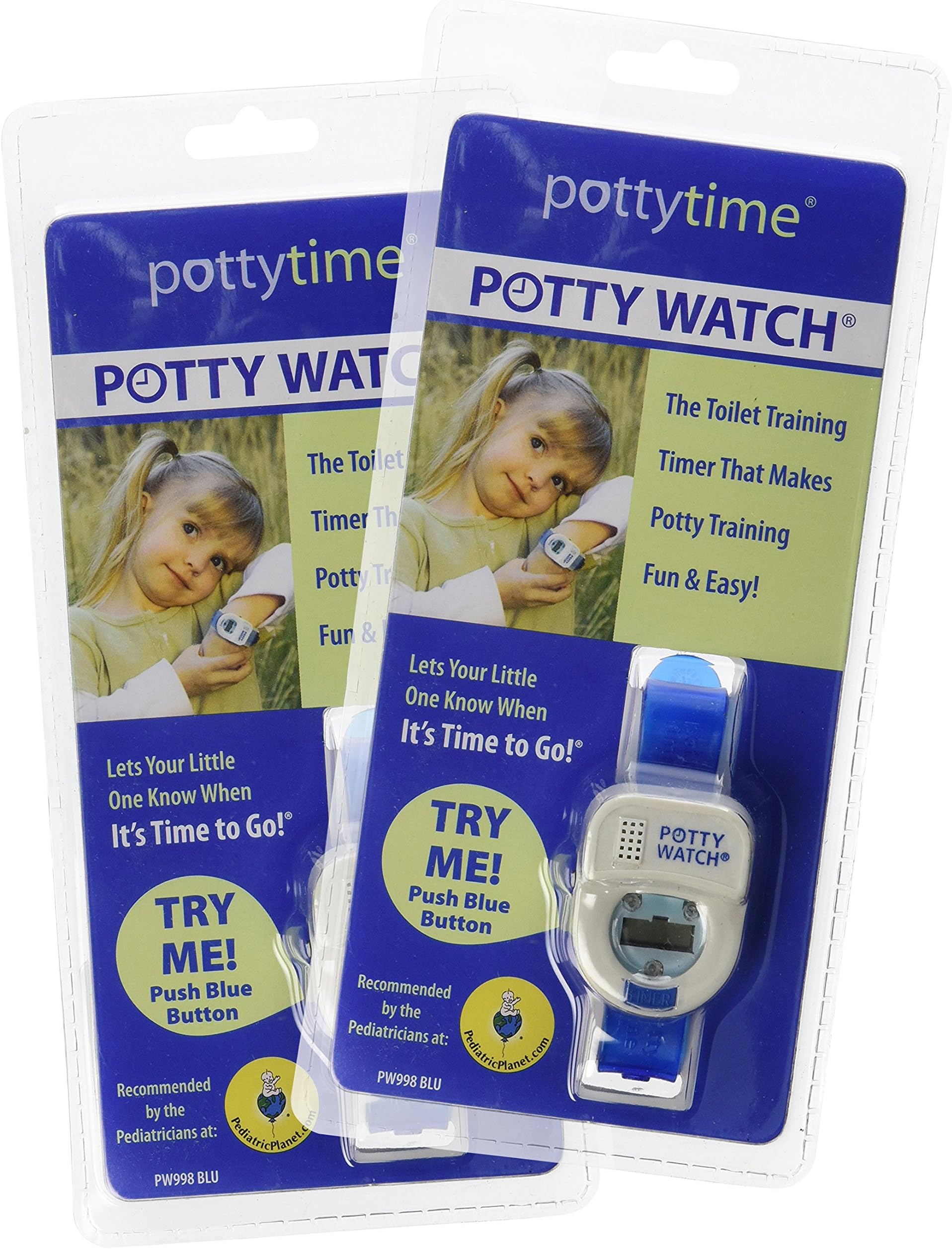 Potty Watch Potty Training Timer, 2 Pack - Blue