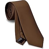 Branduce 2.4"(6cm) Solid Pure Color Skinny Tie Plain Slim Necktie for Men