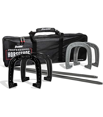 Thoroughbred Challenger Pro Pitching Horseshoes - 2 Pair Set - Red/Blue - Made In USA